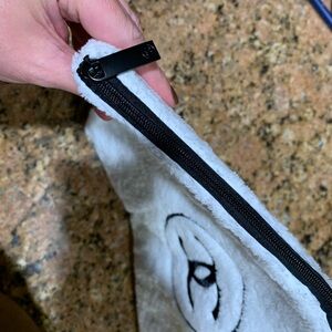 Authentic brand new CHANEL collectible large terry soft pouch/ cosmetic case